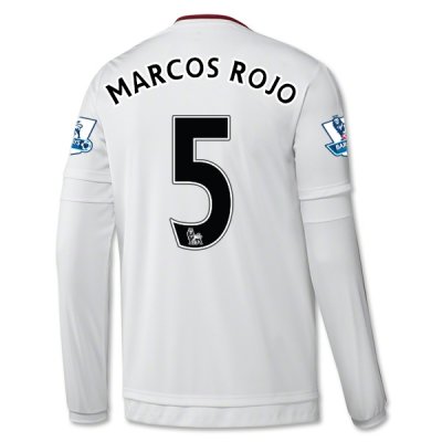 2015-16 Manchester United MARCOS ROJO 5 LS Away Soccer Jersey
