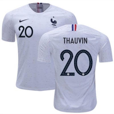 2018 World Cup France Away Soccer Jersey Shirt Florian Thauvin #20