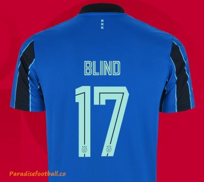 2021-22 Ajax Away Soccer Jersey Shirt with Blind 17 printing