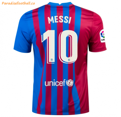 2021-22 Barcelona Home Soccer Jersey Shirt with LIONEL MESSI 10 printing