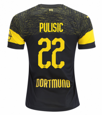 Christian Pulisic #22 2018-19 Borussia Dortmund Away Soccer Jersey Shirt