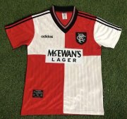 1995-96 Rangers Retro Red White Away Soccer Jersey Shirt