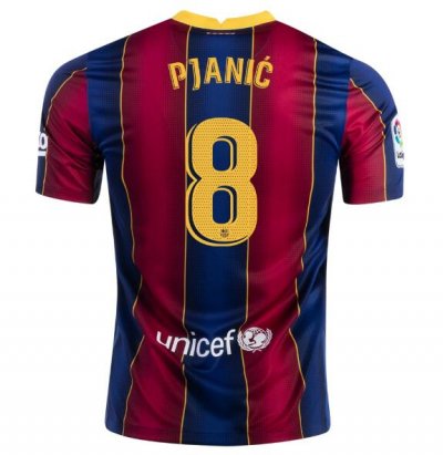 2020-21 Barcelona Home Soccer Jersey Shirt MIRALEM PJANIĆ #8
