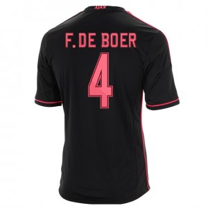 13-14 Ajax #4 F.De Boer Away Black Soccer Jersey Shirt 13-14 Ajax #4 F.De Boer Away Black Soccer Jersey Shirt