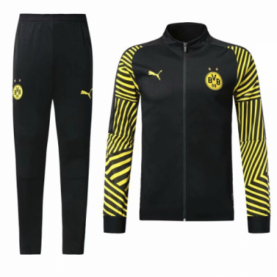 18-19 Borussia Dortmund Black&Yellow Training Kit Jacket and Pants