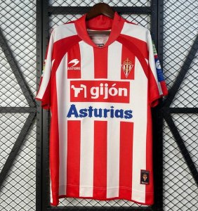 2008-09 Sporting Gijon Retro Home Soccer Jersey Shirt