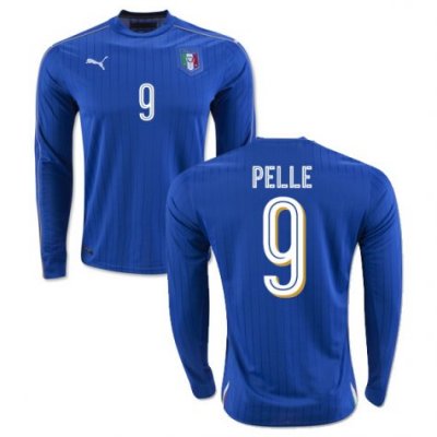 2016 Italy 9 Pelle LS Home Soccer Jersey