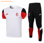 2021-22 AC Milan White Training Kits Shirt and Pants