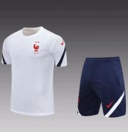 2020 France White Training Kits Shirt with Shorts
