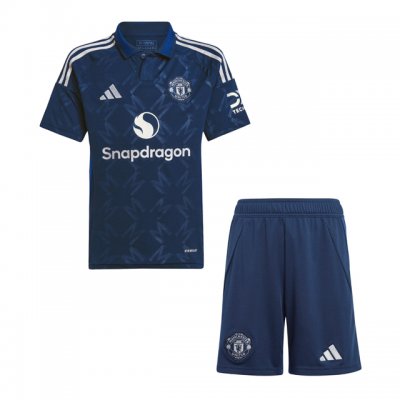 2024-25 Manchester United Kids Away Soccer Kits Shirt With Shorts