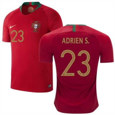 2018 World Cup Portugal Home Soccer Jersey Shirt Adrien Silva #23