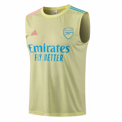 2021-22 Arsenal Yellow Vest Soccer Jersey Shirt