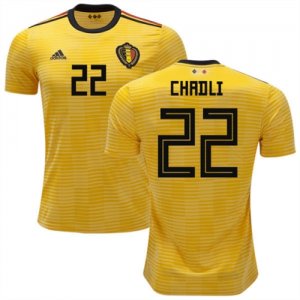 2018 World Cup Belgium Away Soccer Jersey Shirt Nacer Chadli #22
