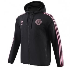 2023-24 Inter Miami Black Windbreaker Trench Coat Jacket