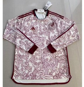 2022 FIFA World Cup Mexico Long Sleeve Away Soccer Jersey Shirt