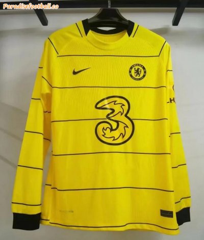 2021-22 Chelsea Long Sleeve Away Soccer Jersey Shirt Player Version