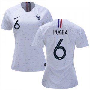 Women 2018 World Cup France Away Soccer Jersey Shirt Paul Pogba #6