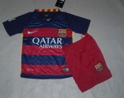 Kids Barcelona 2015/16 Home Soccer Kit(Shorts+Shirt)