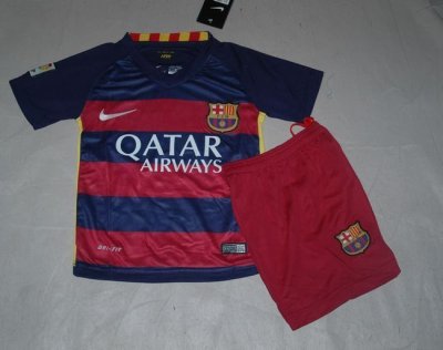 Kids Barcelona 2015/16 Home Soccer Kit(Shorts+Shirt)