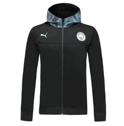 2019-20 Manchester City Black Hoodie Jacket