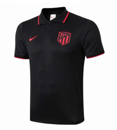 2019-20 Atletico Madrid Black Polo Shirts