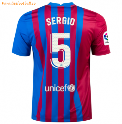 2021-22 Barcelona Home Soccer Jersey Shirt with SERGIO BUSQUETS 5 printing