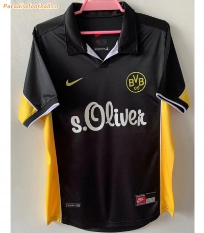 1998 Dortmund Retro Black Away Soccer Jersey Shirt