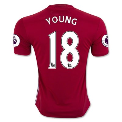 2016-17 Manchester United 18 YOUNG Home Soccer Jersey
