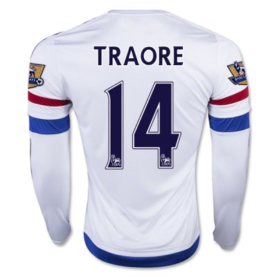 2015-16 Chelsea TRAORE #14 LS Away Soccer Jersey