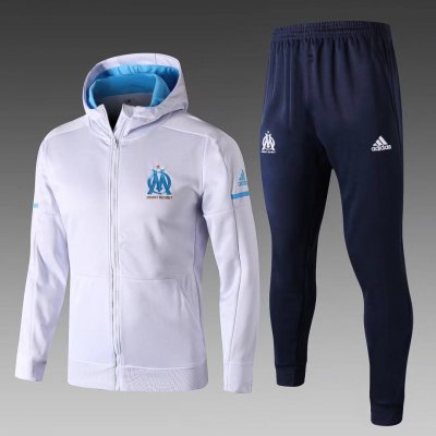 2017-18 Marseille White Soccer training Hoody jacket
