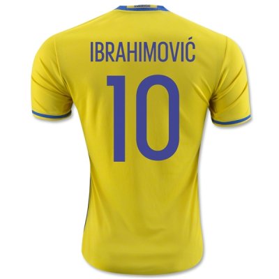 2016 Sweden IBRAHIMOVIC #10 Home Soccer Jersey
