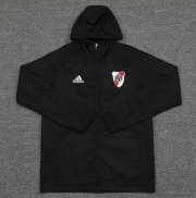 2020-21 River Plate Black Hoodie Windbreaker Jacket
