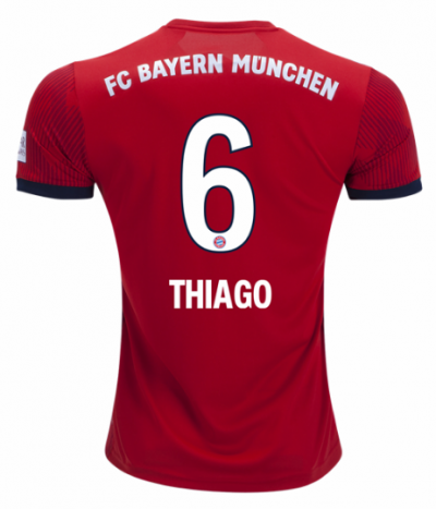 2018-19 Bayern Munich Home Soccer Jersey Shirt Thiago Alcantara #6
