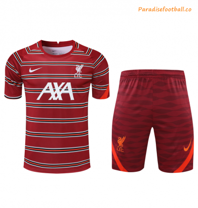 2021-22 Liverpool Red Line Training Uniforms Shirt with Shorts