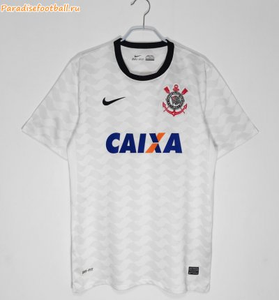 2012-13 Corinthians Retro Home Soccer Jersey Shirt