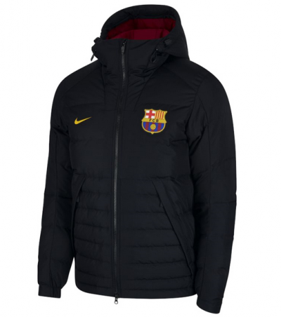 2019-20 Barcelona Black Cotton Coat Jacket