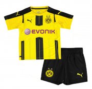 Kids Dortmund 2016-17 Home Soccer Shirt With Shorts