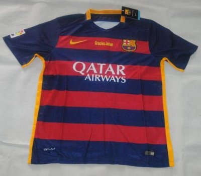 2015-16 Barcelona Home gracias johan Soccer Jersey