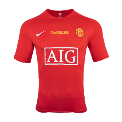 07-08 Manchester United Retro Home Soccer Jersey Shirt