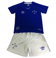 Kids Cruzeiro 2019-20 Home Soccer Shirt With Shorts