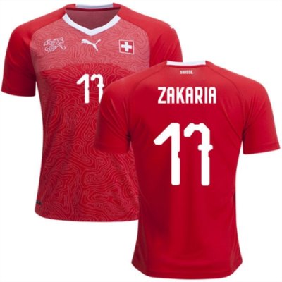 2018 World Cup Switzerland Home Soccer Jersey Shirt Denis Zakaria #17