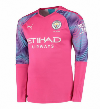 2019-20 Manchester City Goalkeeper Pink LS Soccer Jersey Shirt