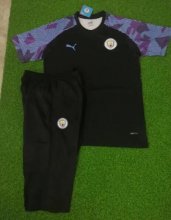 2020-21 Manchester City Black Purple Short Training Kits 1/2 Pants
