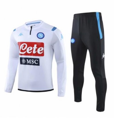 2019-20 Napoli White Sweatshirt Training Suits With Pants