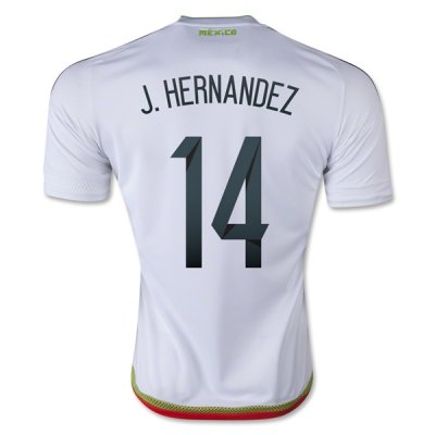2015 Mexico J. HERNANDEZ #14 Away Soccer Jersey