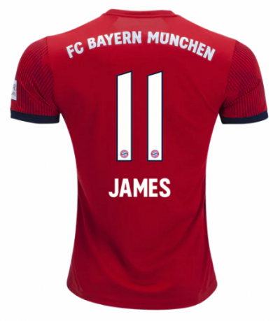 2018-19 Bayern Munich Home Soccer Jersey Shirt James Rodriguez #11