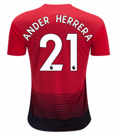 2018-19 Manchester United Home Soccer Jersey Shirt Ander Herrera #21