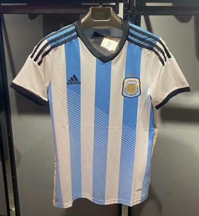 2014 Argentina Retro Home Soccer Jersey Shirt