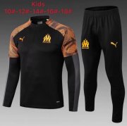 Kids 2019-20 Olympique Marseille Black Sweat Shirt Training Kits