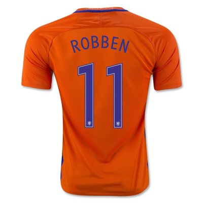 2016 Euro Netherlands ROBBEN 11 Home Soccer Jersey